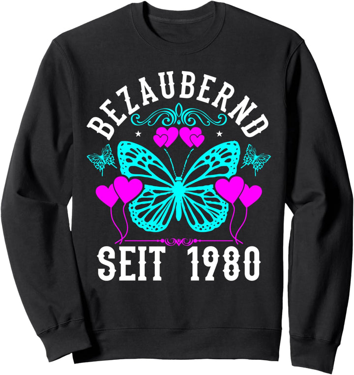 bezaubernd seit 1980 - Schmetterlinge 42. Geburtstag Sweatshirt