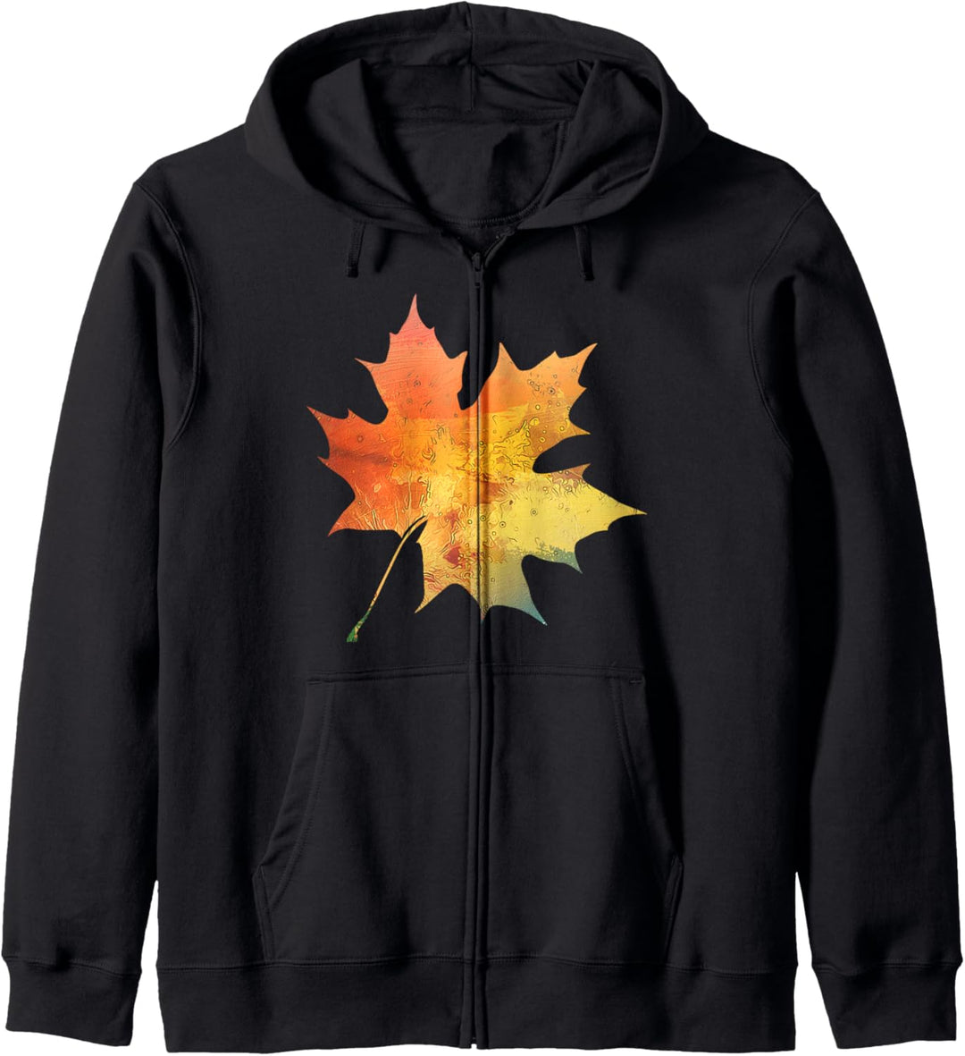 Vintage Herbst Retro Aquarell Ahornblatt Thema Kapuzenjacke