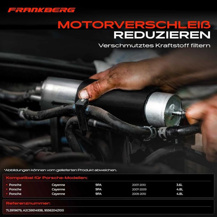 Frankberg Kraftstofffilter für Cayenne 955 V6 3.6L V8 4.8L 2007-2010 95562042100