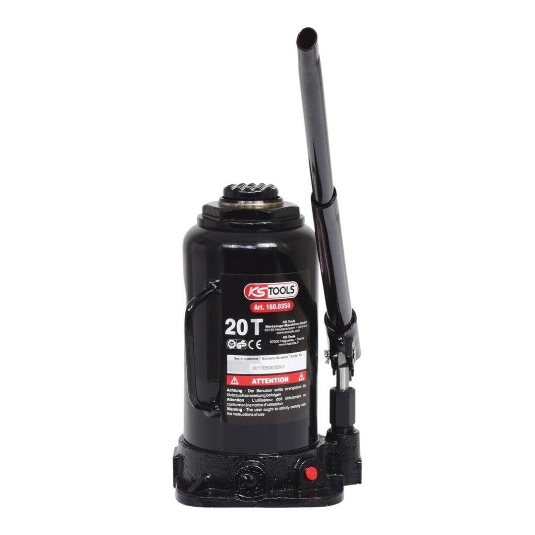 KS Tools 160.0358 Hydraulischer Flaschenwagenheber, 20 t 20-Teilig, 20-Teilig