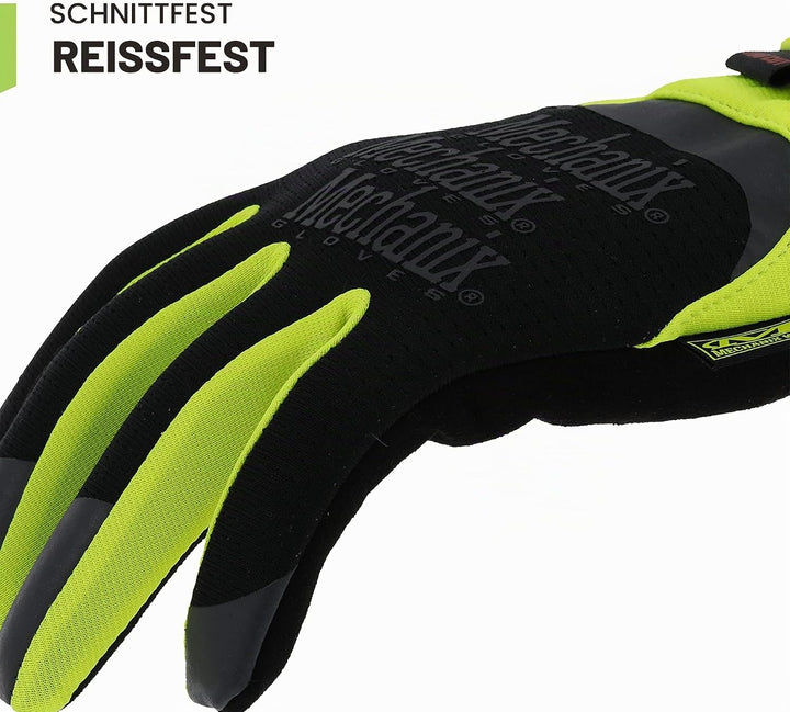 Mechanix Wear FastFit® E5 Handschuhe (Medium, Schwarz/Fluoreszierendes Gelb) M (1er Pack), M (1er Pa