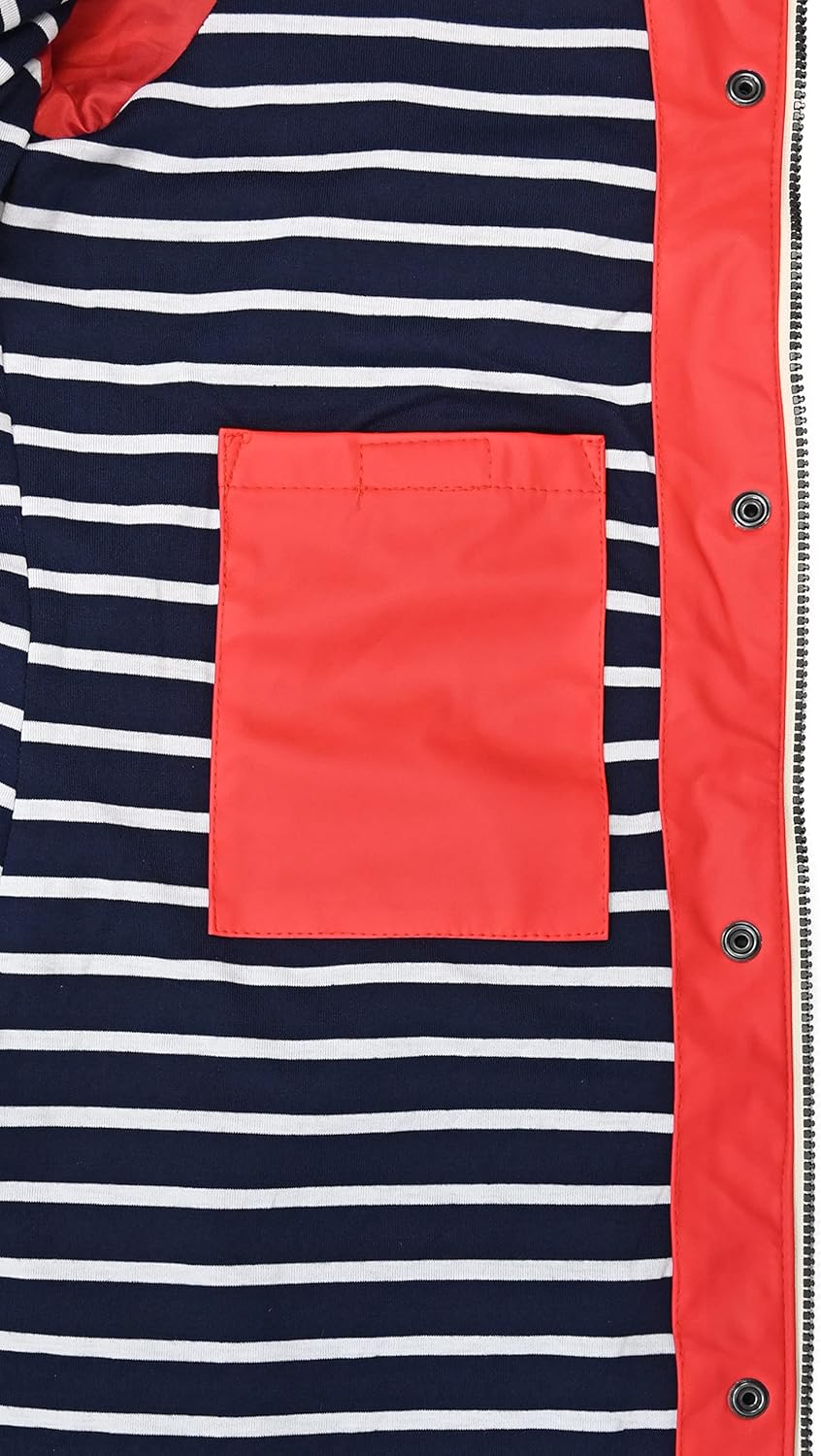 Regenliebe Damen Regenmantel Friesennerz gestreiftes Innenfutter 42 Rot, 42 Rot