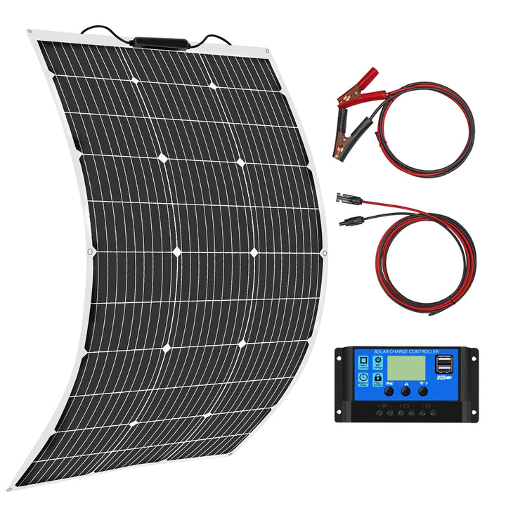Aysolar 100 Watt 12 Volt Solarpanel Flexibel Kit Monokristallines Flexibel Fotovoltaik Solarmodul mi