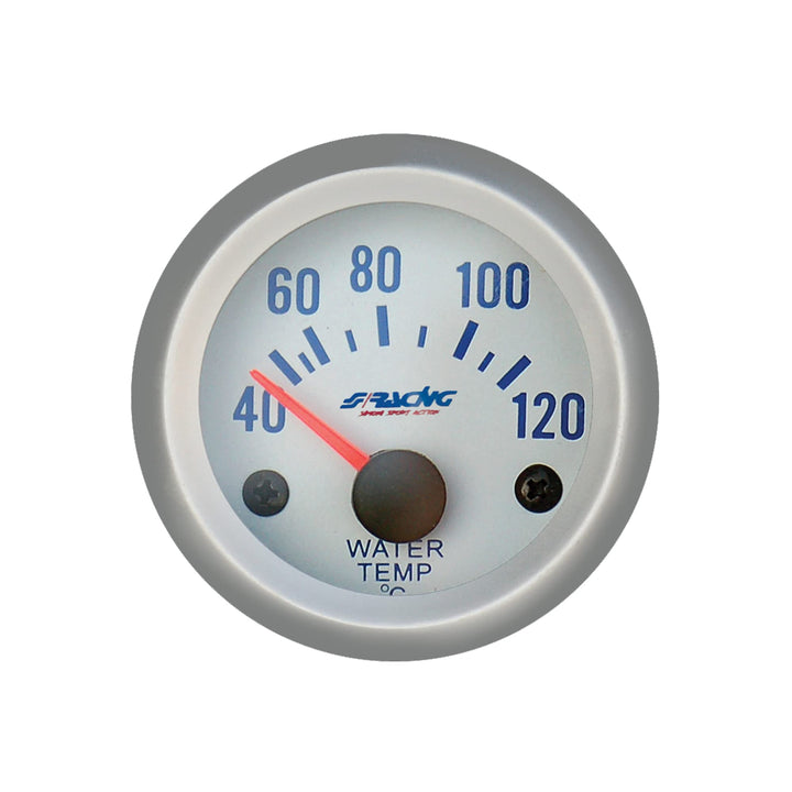 Simoni Racing WT/SB Elektrische Wassertemperaturanzeige Sensoren Silber Hintergrund Face and Rim, Re