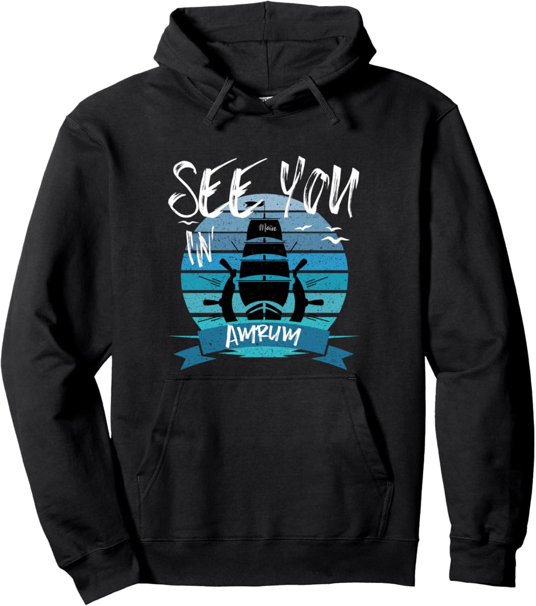 Amrum Moin Schiff Nordseeküste Insel Kapitän Seemann Pullover Hoodie