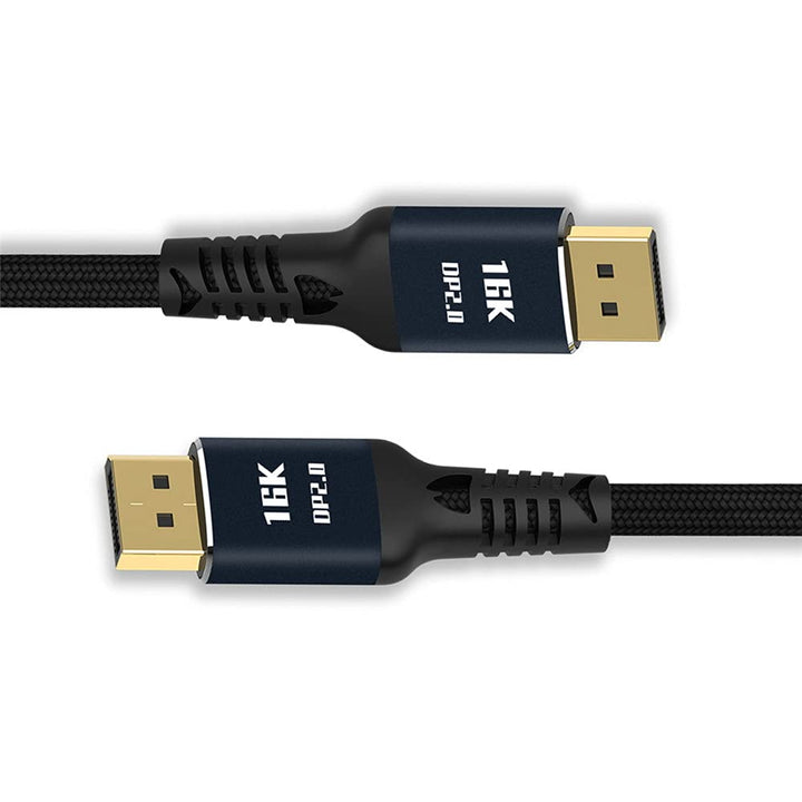 2 m DisplayPort 2.0 DP auf DP Kabel 16K 60Hz Ultra-HD UHD DP 1.4 8K 121hz für PC Laptop TV 2m, 2m