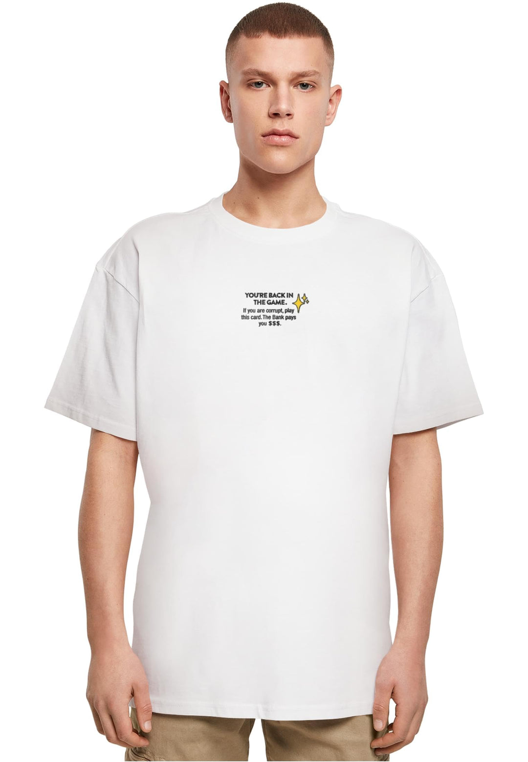 Mister Tee Herren Intepol Oversize Tee XXL Weiss, XXL Weiss