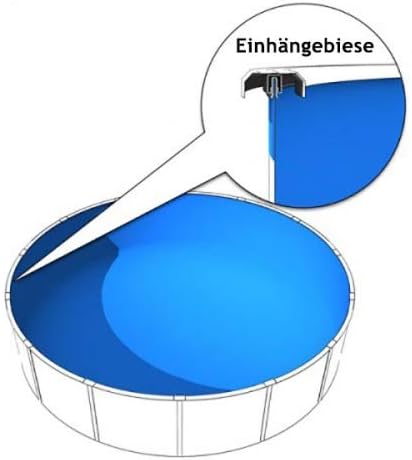 Ersatzfolie 3,50 x 1,20m in 0,8mm mit Biese, Poolfolie 350x120cm