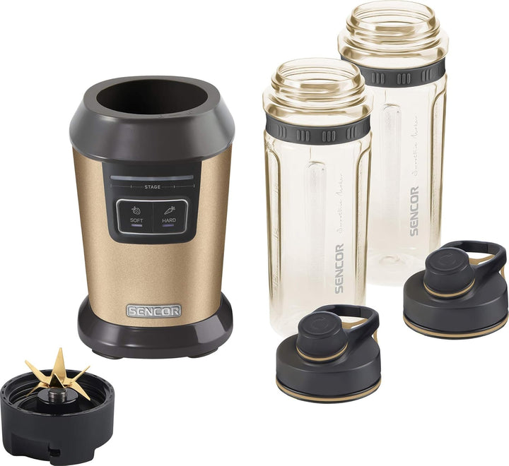 SENCOR SBL 7077CH, Smoothie Maker, Standmixer, Smoothie Mixer, Smoothiemaker mit 2 Sport-Flasche, BP