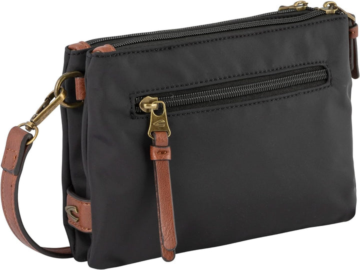 camel active bags Bari Damen Umhängetasche Crossbody Bag Klein Schwarz
