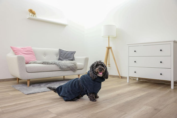 Kerbl Pet Bademantel für Hunde, blau, S, Rückenlänge 40 cm navy S, navy S