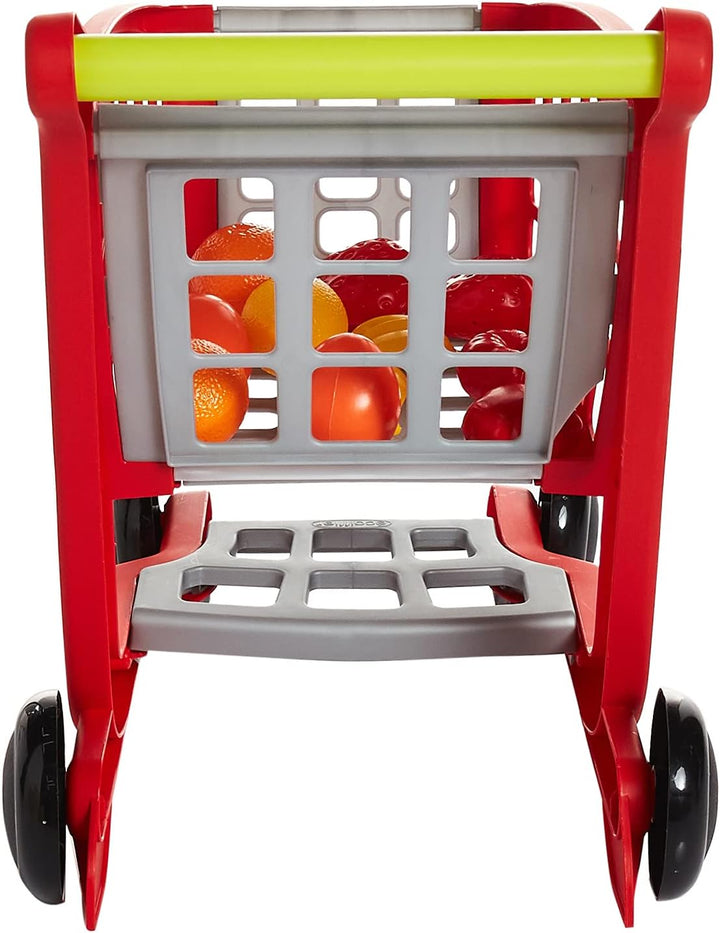 Ecoiffier – Einkaufswagen für Kinder – ideal für Kaufladen und Supermarkt, mit Spiellebensmittel, au