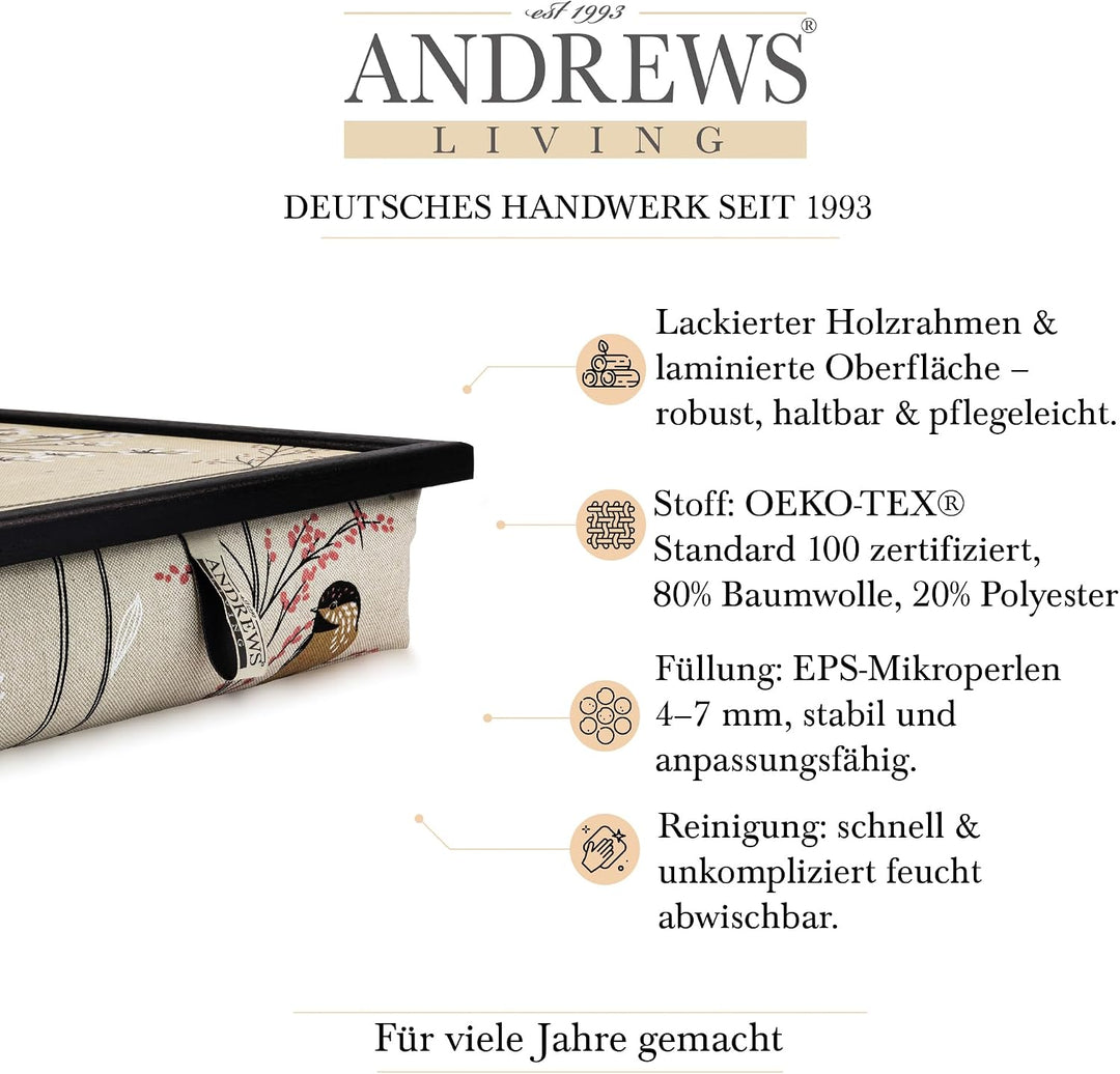Andrews Living Knietablett mit Kissen Spring