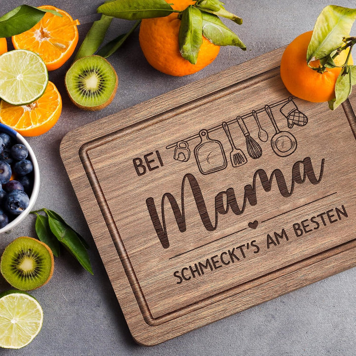 Mama Geschenk, Schneidebrett aus Holz Geburtstagsgeschenk für Mama, Holzschneidebrett aus Massiver A