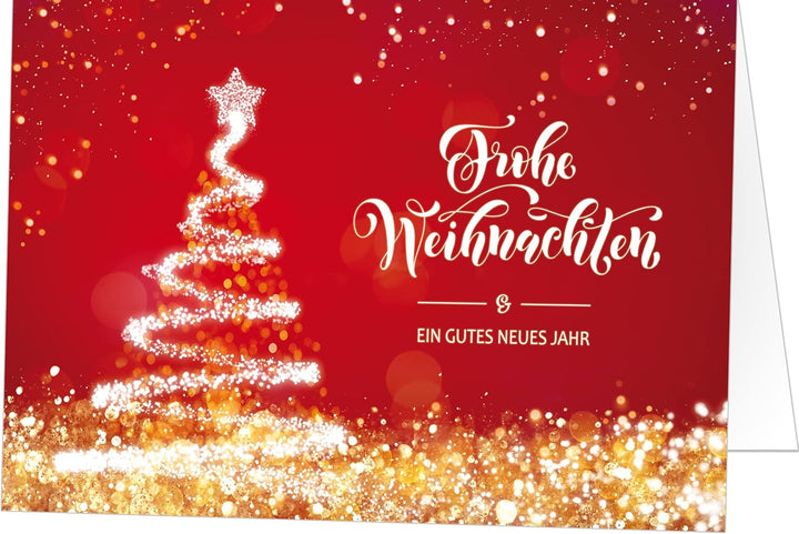 Weihnachtskarten Set 5 x 20 Motive, 100 exklusive Klappkarten mit Umschlag 100 Stück, 100 Stück