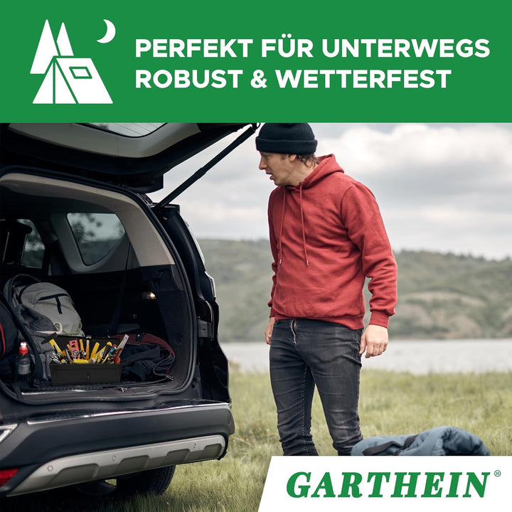 Werkzeugkiste Schwarz - Robuste Metallbox für Werkzeuge - Perfekte Aufbewahrung für Auto, Werkstatt