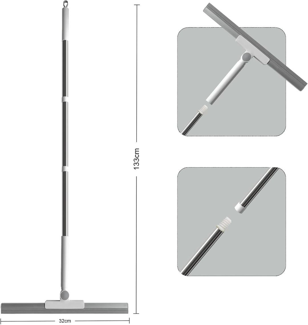 Duschabzieher, Gummilippe Abzieher Dusche Boden, 133cm Segmentiertes Design, Entfernt Wasser, Tierha