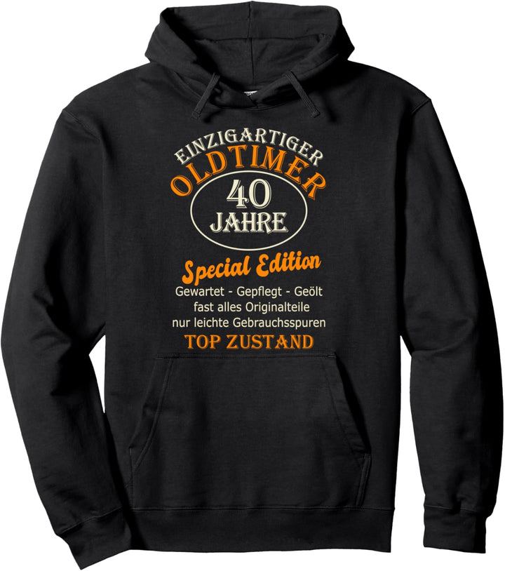 40. Geburtstag Männer Oldtimer Lustige Jahrgang Spruch Pullover Hoodie