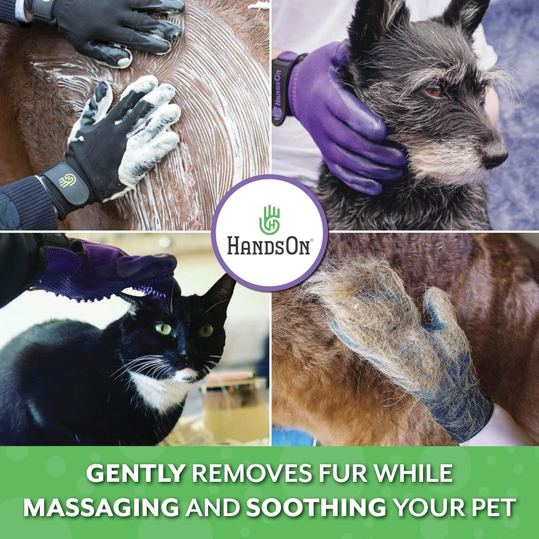 HandsOn praktischen Baden/Pflege/Ausfallen Handschuhe praktischen grün SM Handschuhe für Hunde, Katz