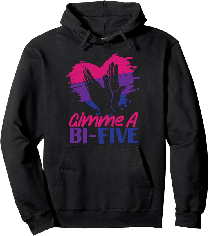 B-Pride-Flagge, Hand-Gimme A Bi-Five Pullover Hoodie