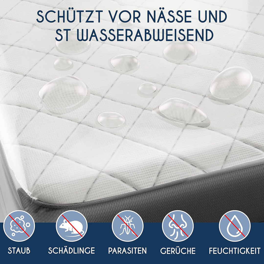 Dreamzie Matratzenhülle 200x200 – Mit Reissverschluss, Wiederverwendbares Plastik | Ideal für Matrat