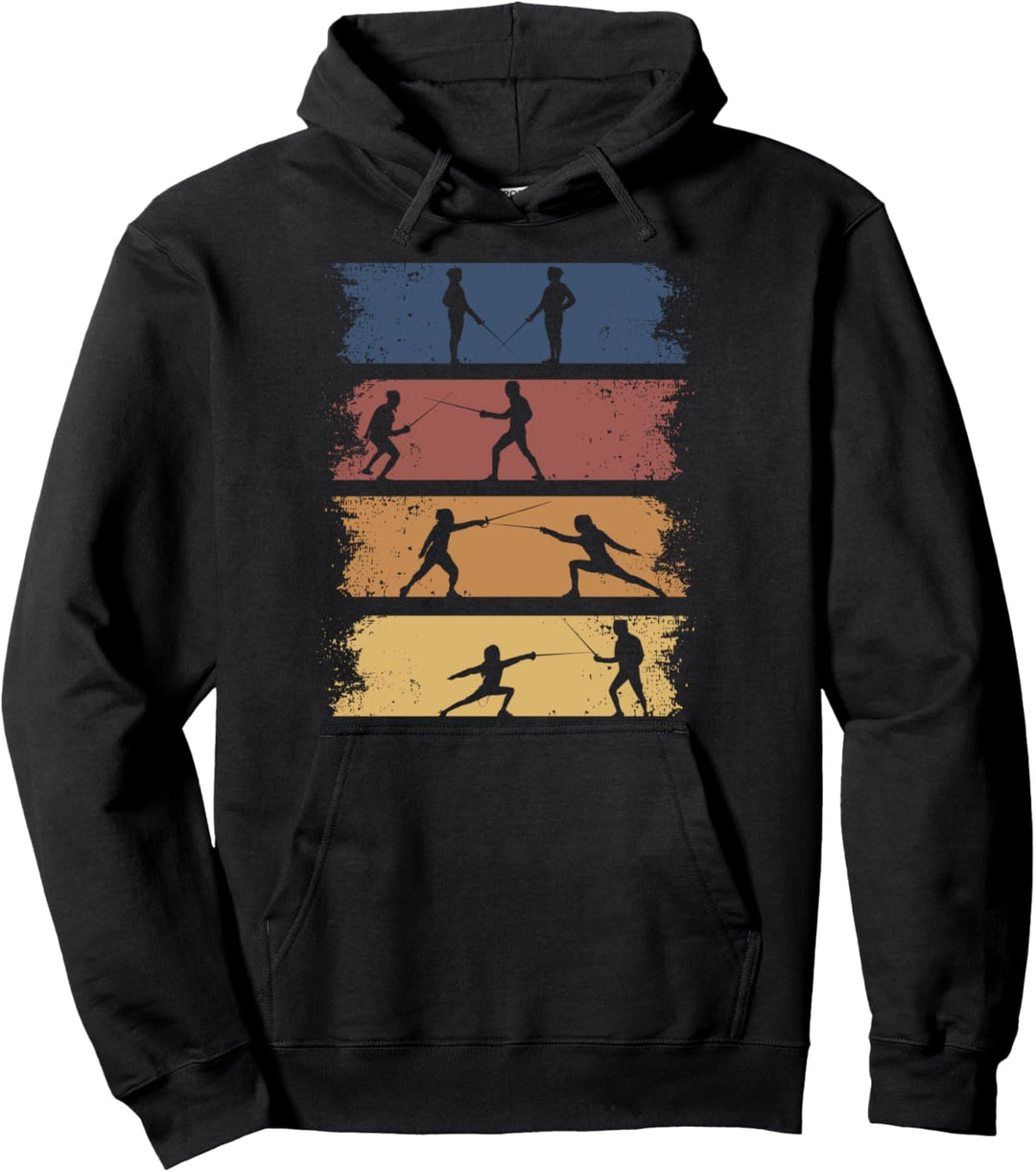 Fechter Retro Fechtsport Vintage Fechten Pullover Hoodie