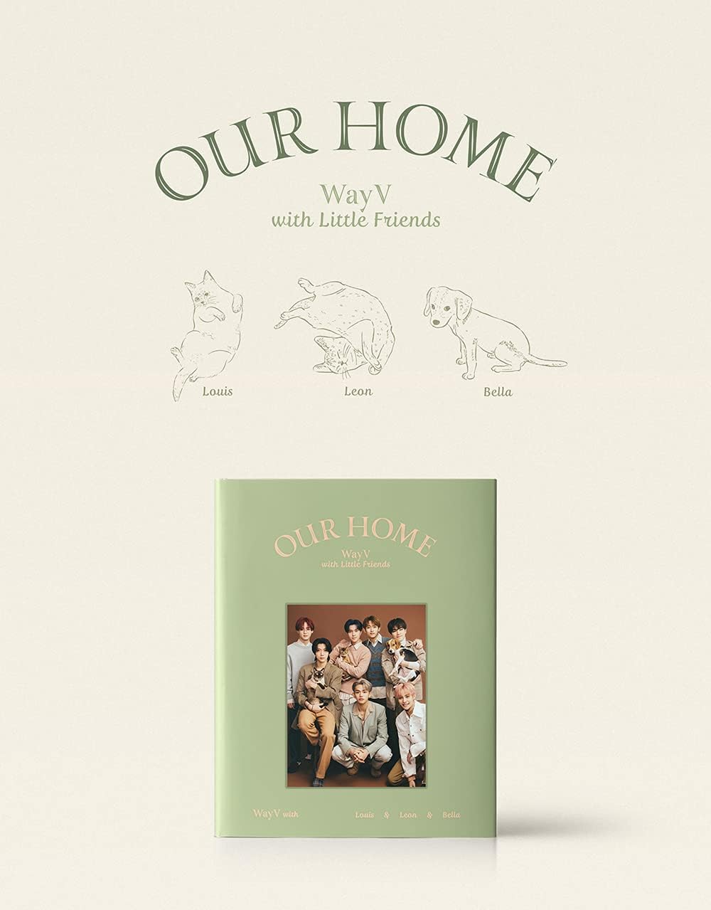 LABEL V WayV - Our Home : WayV with Little Friends PHOTOBOOK+Extra Photocards Set