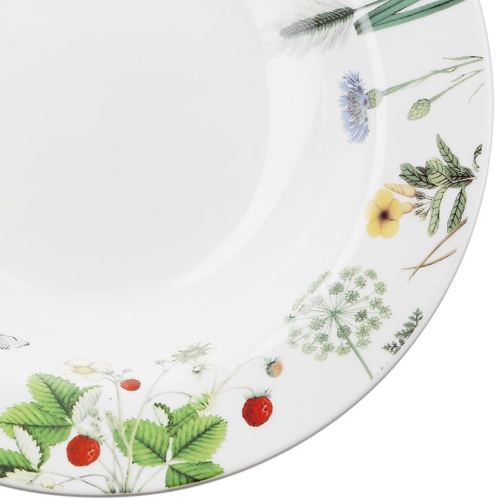 GILDE Suppenteller rund Wild Flowers Pastateller Geschirr Küche Haushalt (23 x 23 x 4.8 cm je Teller