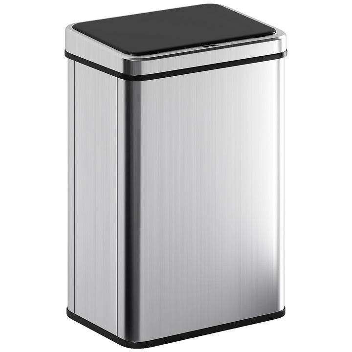 HOMCOM Sensor Mülleimer 40L Edelstahl Automatischer Mülleimer mit Soft-Close-Deckel Bewegungssensor