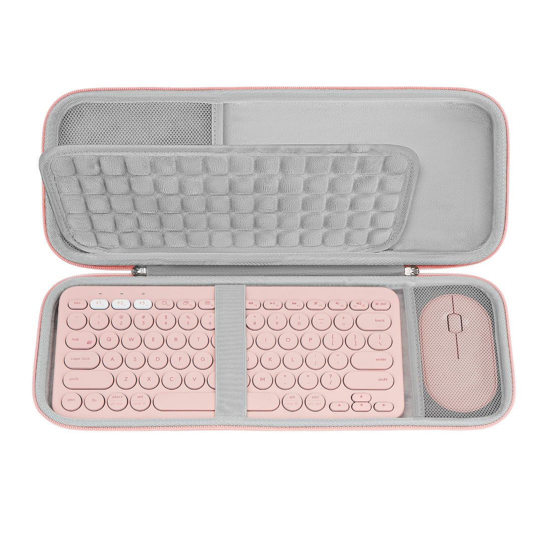 GEEKRIA Hartschalen-Reiseetui, kompatibel mit Logitech K380/k380s Tastatur +M350/M350s Maus, Pebble
