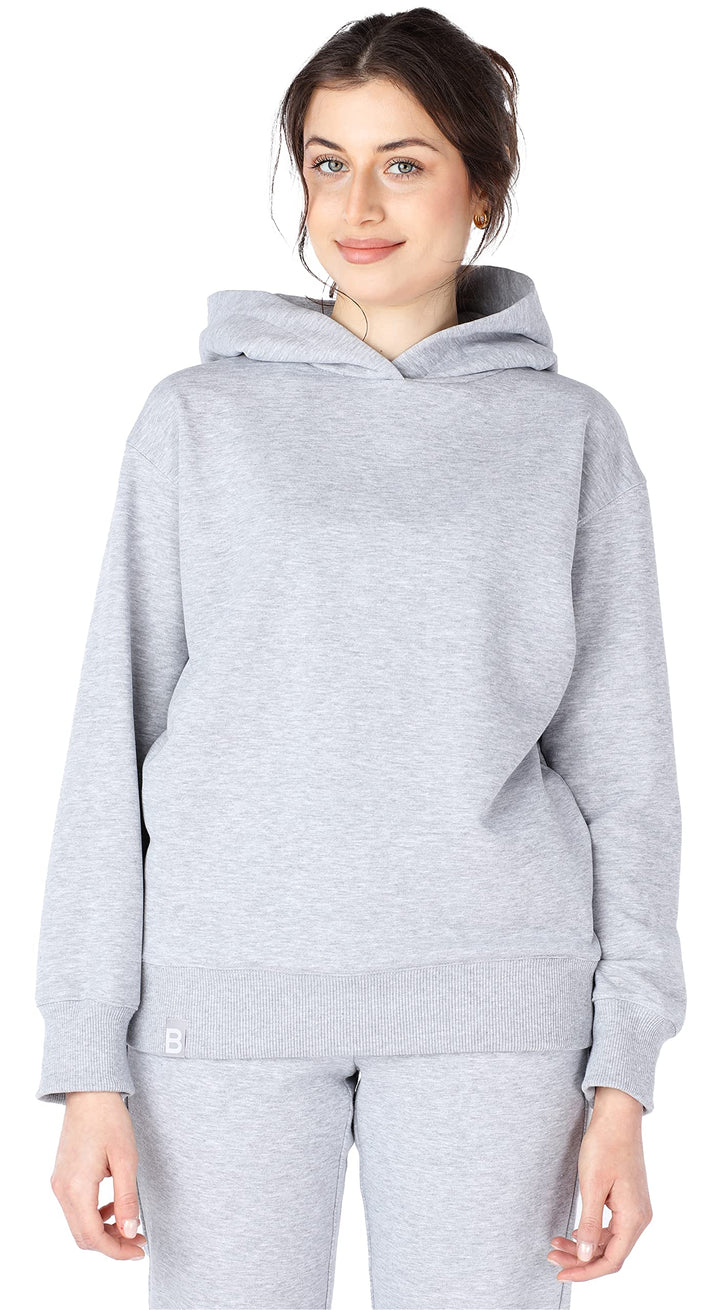 Bellivalini Kapuzenpullover lang Damen Hoodie Sportanzug Oberteil Jogging Pullover BLV210 XS Melange