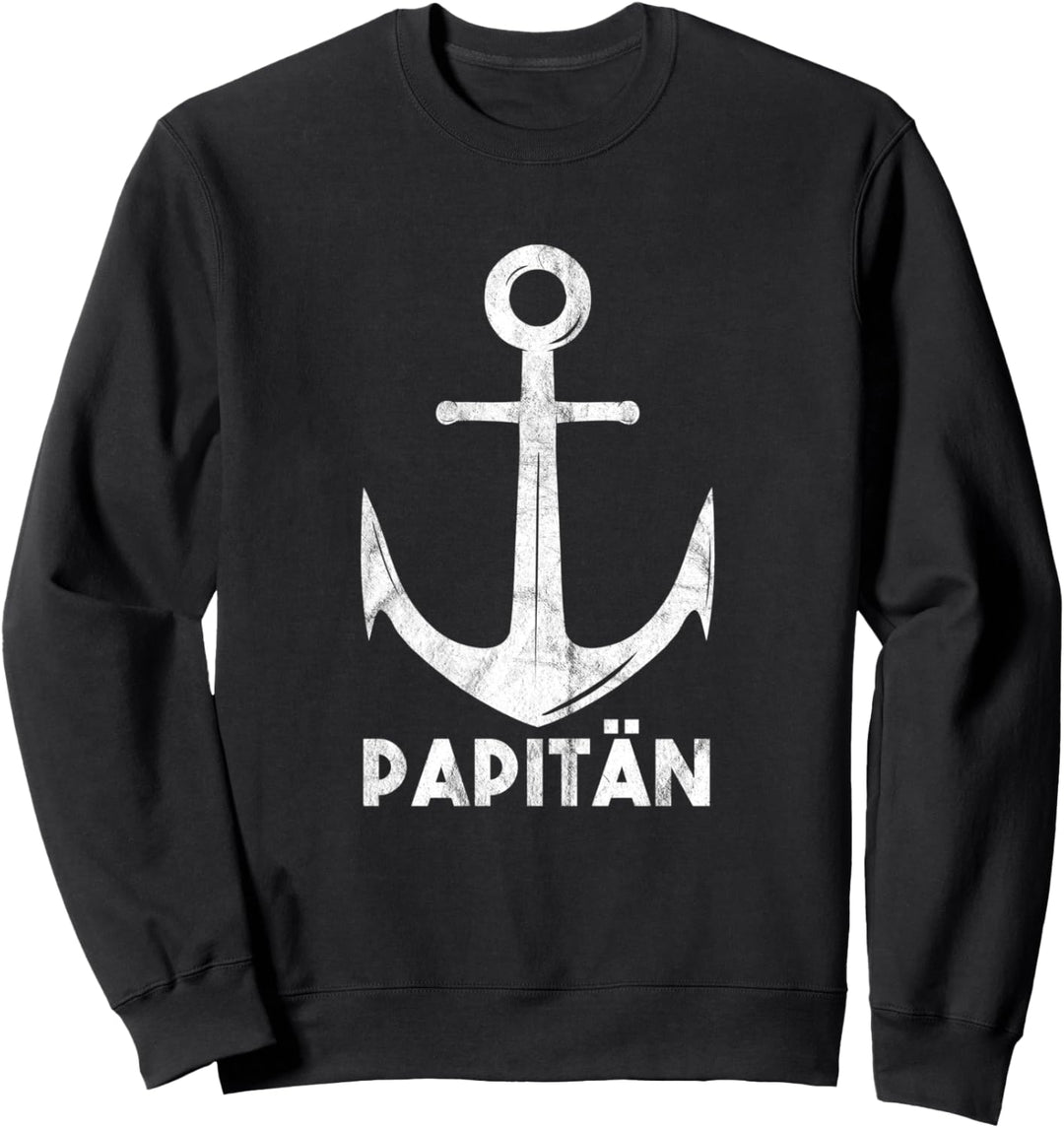 Papitän Anker Papa Kapitän Vatertag Sweatshirt