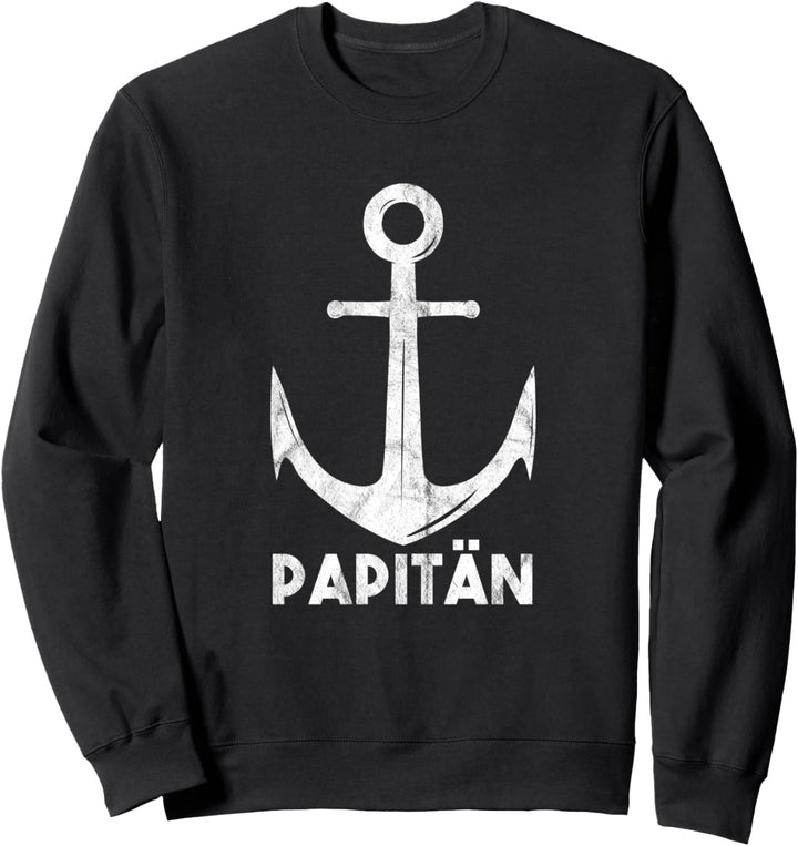 Papitän Anker Papa Kapitän Vatertag Sweatshirt