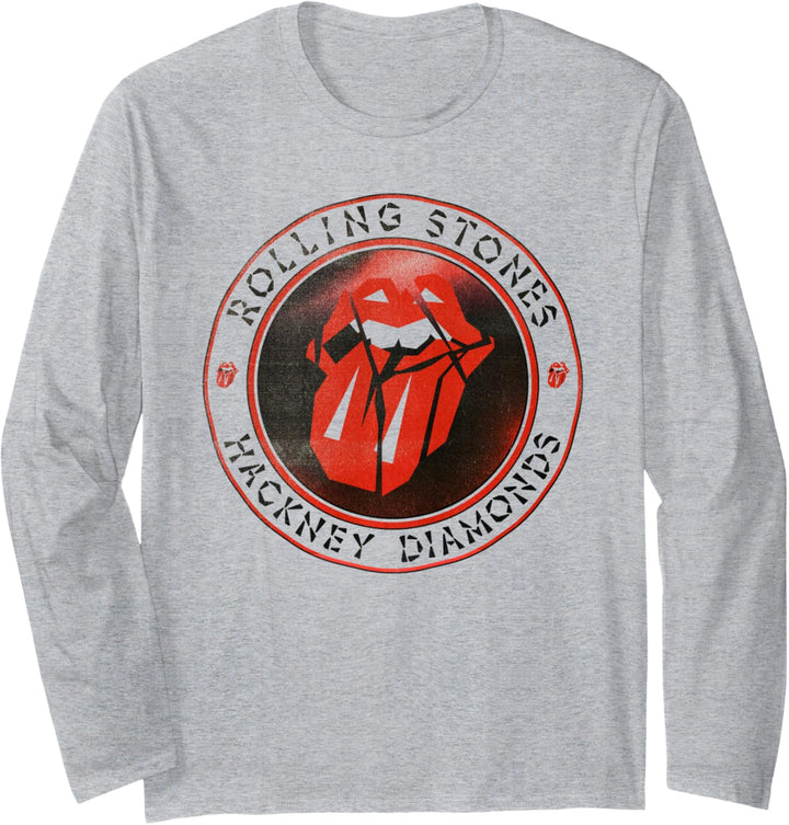 Offizielles The Rolling Stones HD Circle Logo Langarmshirt