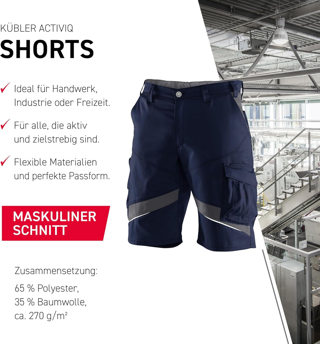 KÜBLER ACTIVIQ Shorts Blau 44, Blau 44