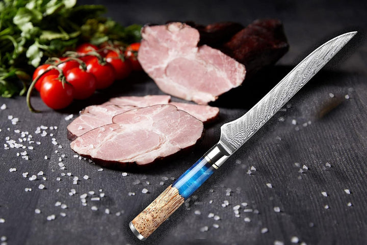 Filetiermesser Ausbeinmesser Extrem Scharf Stechmesser Unikater Holzgriff