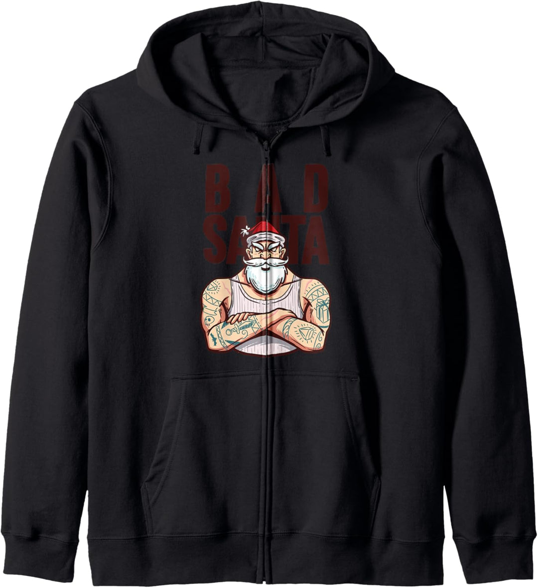 böser tattowierter Santa Weihnachtsgeschenk Kapuzenjacke