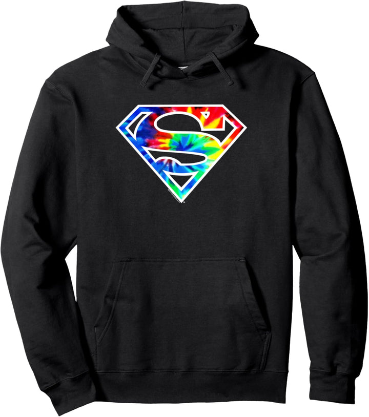 Superman Superman Tie Dye Logo Pullover Hoodie