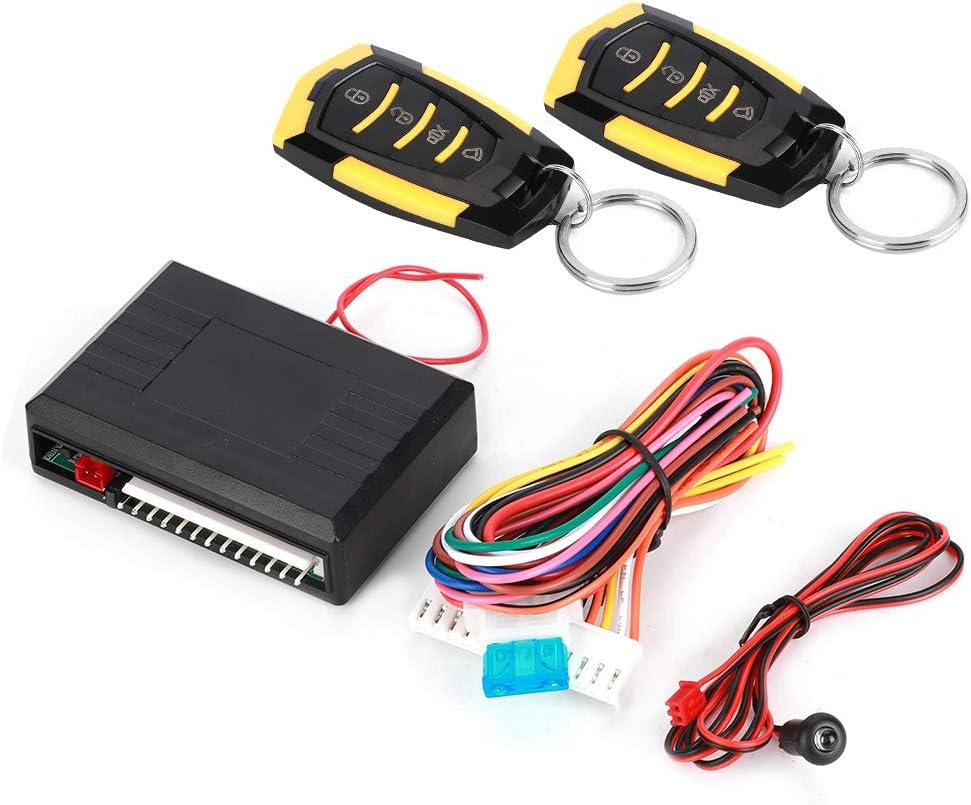 Schlüssellose Zentralverriegelung, Qiilu 433.92 MHz Universal Zentralverriegelungssatz für Autoalarm