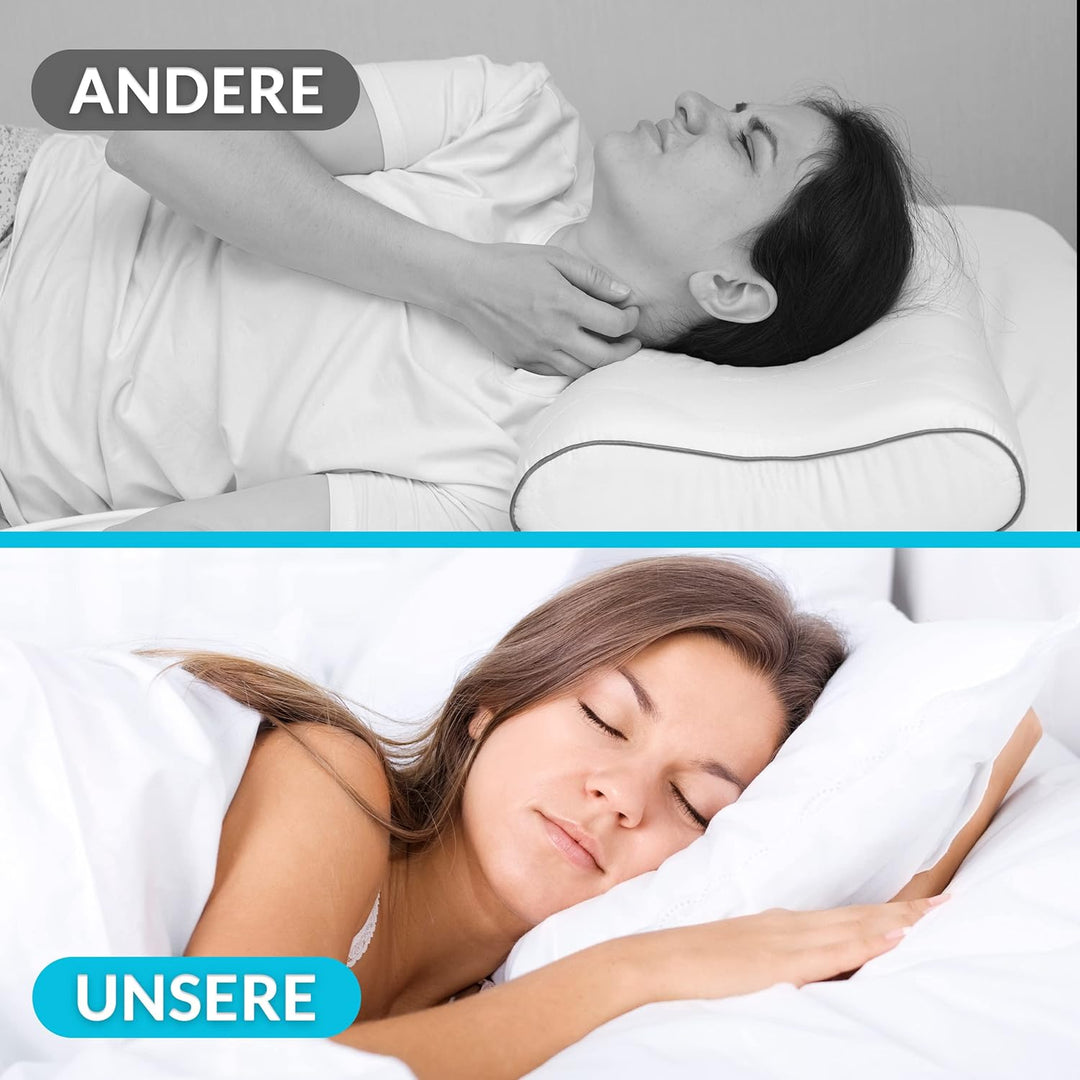 Moon Luxury Nackenstützkissen/Kopfkissen 40x80 mit enormer Stützkraft durch Visco-Spaghetti Bezug 10