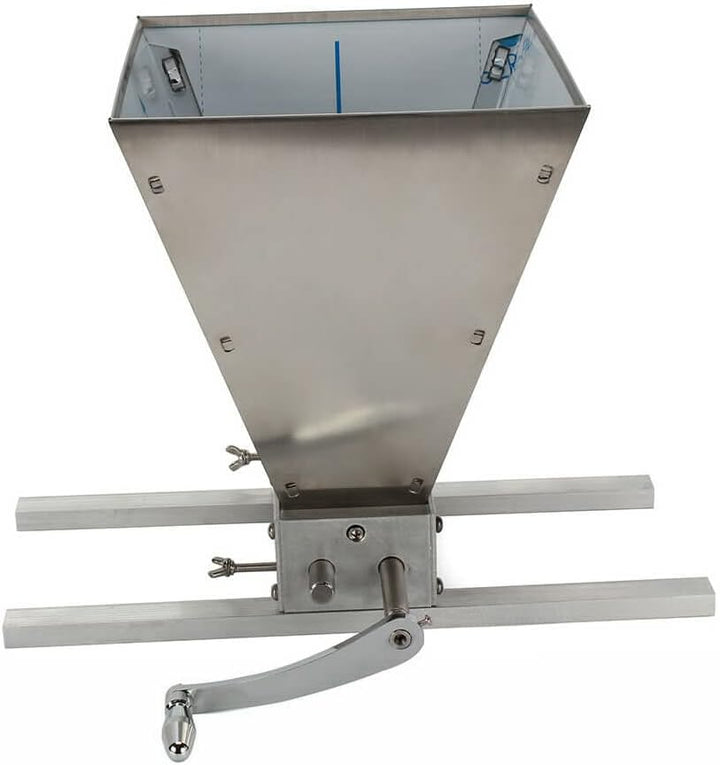 Getreidemühle mit Aluminiumsockel Manuelle Malzmühle Gerstenkornmühle mit 2 Edelstahlwalzen Für das