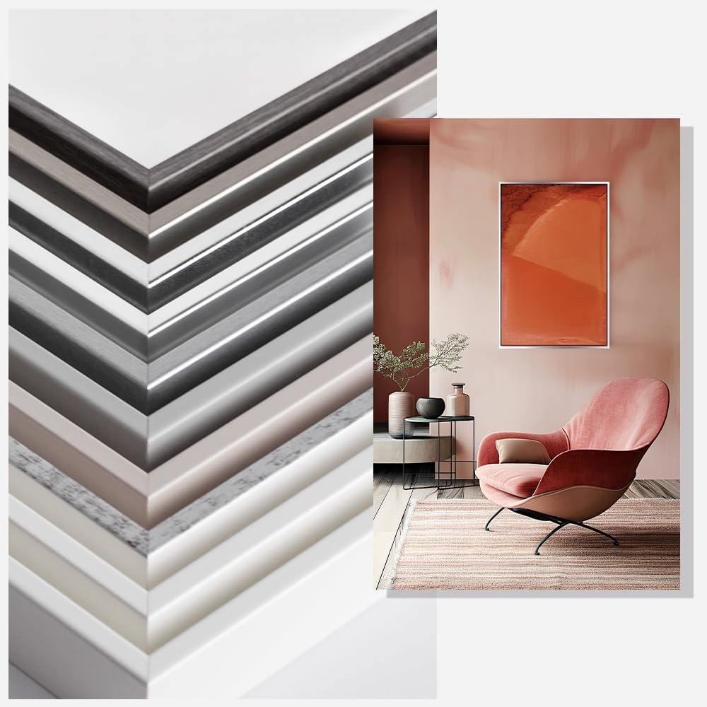 Bildershop-24 Schattenfugenrahmen Lemgo für Keilrahmenbilder und Leinwände 40x60cm Weiss Matt