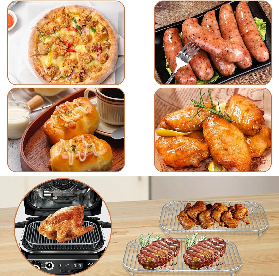 1Stück Grill für Ninja Woodfire,Edelstahl Grillrost Kompatibel Mit Ninja Outdoor Grill &amp; Smoker,Elek