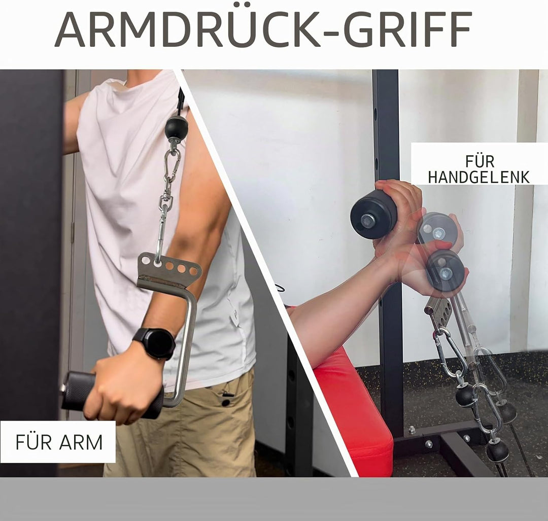 Arm-Wrestling-Griffe, dicke Armwresting-Trainingsgeräte, Lat-Pulldown-Aufsätze, D-Griff, V-Bar-Kabel
