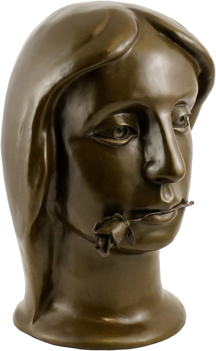 Kunst &amp; Ambiente - Bronzefigur - Girl with Rose (1924) - signiert - Otto Gutfreund Skulptur - 100% B