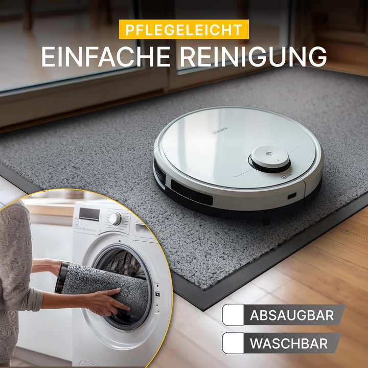 Entrando Fussmatte 90x120 cm rutschfest &amp; saugstark – Pflegeleichte Schmutzfangmatte für Innen &amp; Aus