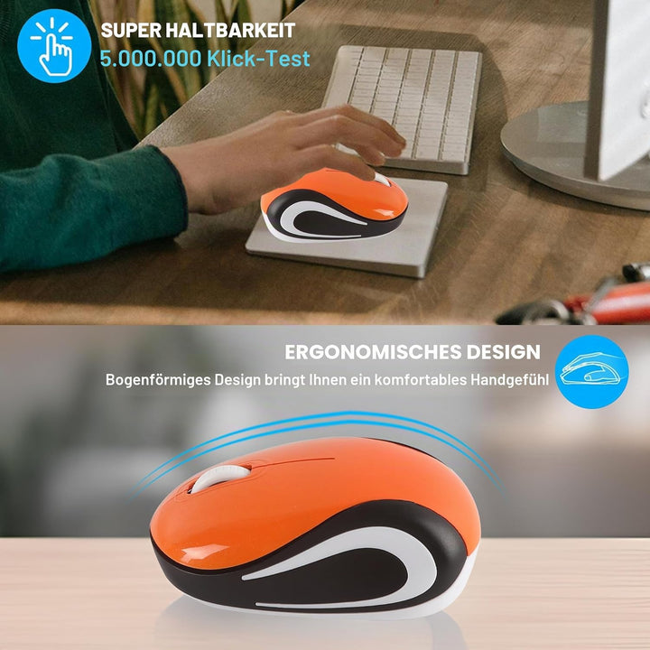 Kabellose Maus Niedliche Mini-Computermaus Kleine Grösse Tasche Tragbare Kompakte Reise USB Optische