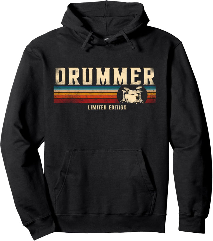 Schlagzeuger Schlagzeug Vintage Retro Drummer Limitierte Auflage Pullover Hoodie