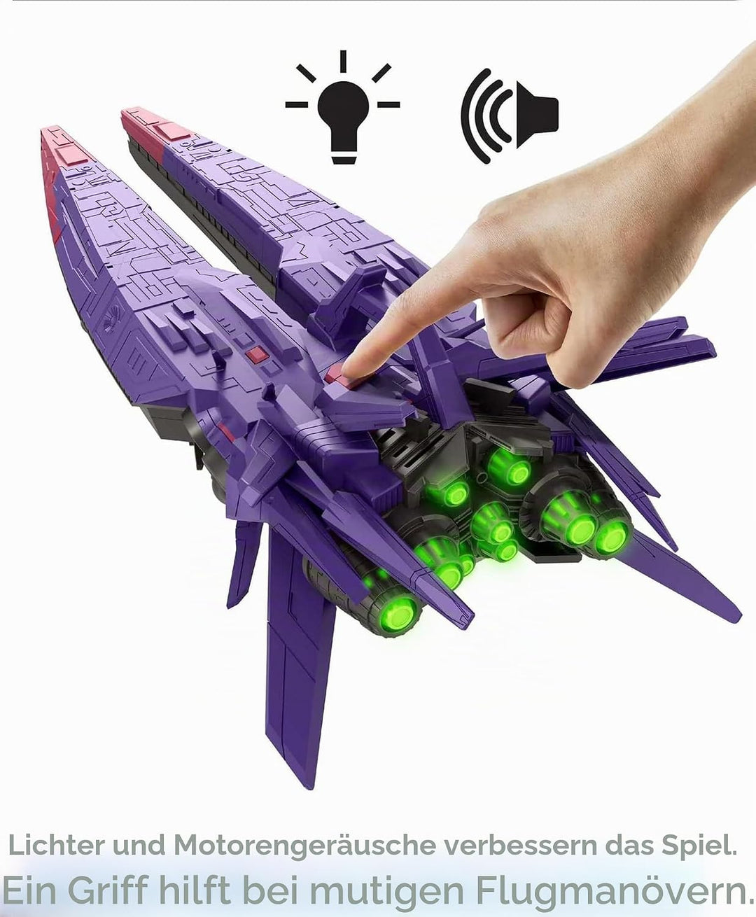 Buzz Lightyear HJW47 - Disney Pixar Lightyear Hyperspeed-Serie Zurgs Mutterschiff, 60 cm langes Raum