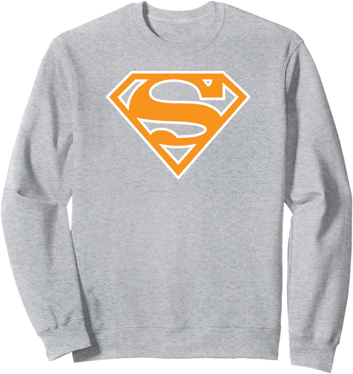 Superman Light Orange &amp; White Shield Sweatshirt